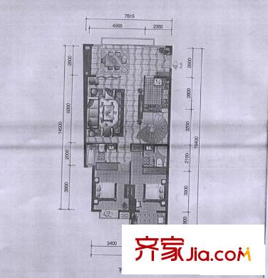 江南水都蘭邑戶型圖蘭邑樓王 3室3廳3衛(wèi)1廚