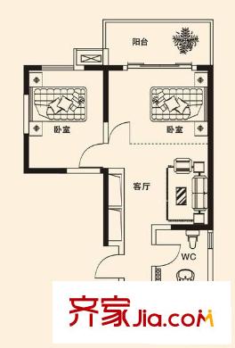 金山桔園二期和園戶型圖金山桔園二期和園 1室 戶型圖 1室1廳1衛(wèi)