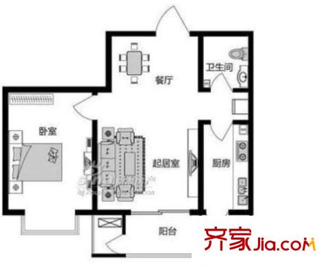 公路橋小區(qū)戶型圖1室2廳 戶型圖 1室2廳1衛(wèi)1廚