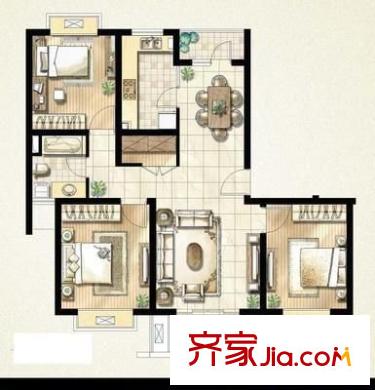 金山碧水三期春曉苑戶型圖金山碧水三期春曉苑 3室 戶型圖 3室2廳2衛(wèi)1廚