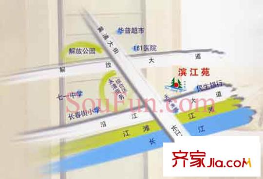 濱江苑交通圖