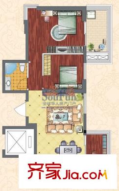 群升國際御園戶型圖群升御園戶型4#G 2室2廳1衛(wèi)1廚