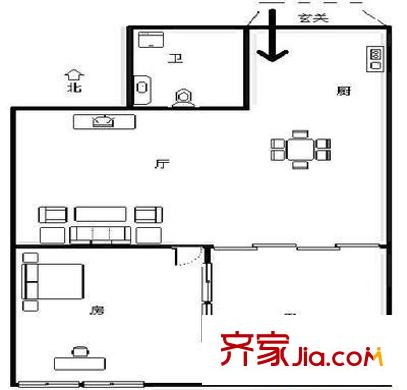 大利嘉城 3室 戶型圖