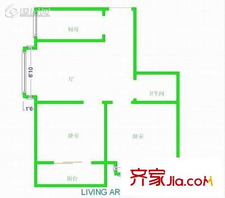 大利嘉城 2室 戶型圖