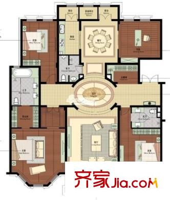 大利嘉城 4室 戶型圖