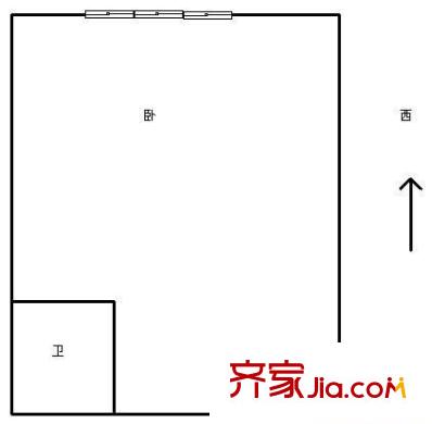 大利嘉城 1室 戶型圖