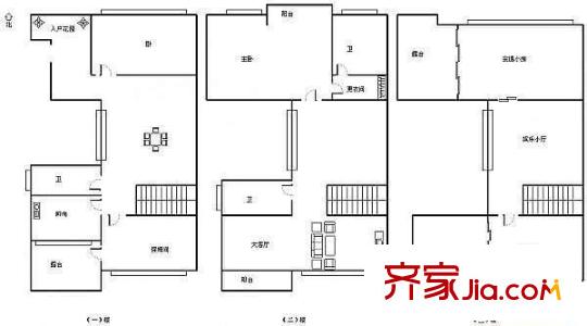 中天金海岸四期天驕苑戶型圖中天金海岸四期天驕苑 3室 戶型圖 3室2廳2衛(wèi)1廚