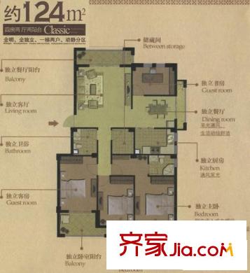 新倉(cāng)山洋樓戶(hù)型圖6#08 7#01 22#08單元戶(hù)型圖 4室2廳2衛(wèi)1廚
