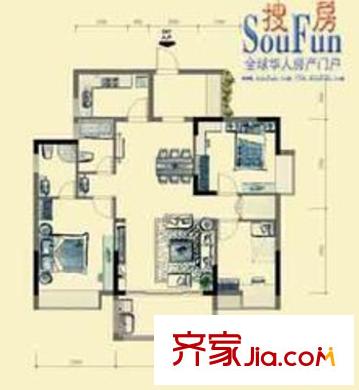 正祥一品新筑戶型圖經(jīng)典戶型 3室