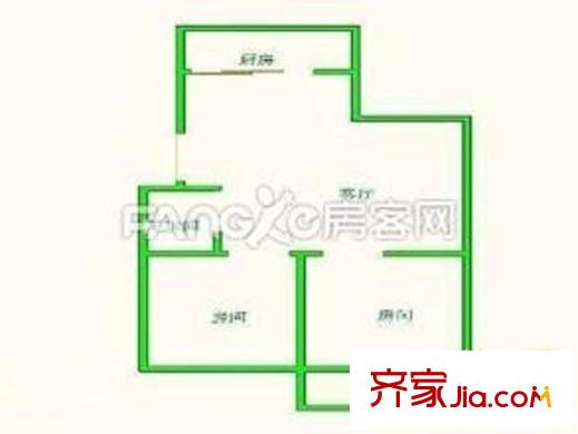 茶會小區(qū) 2室 戶型圖