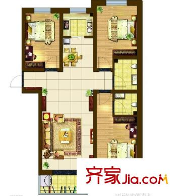 惠園大公館戶型圖3室2廳 戶型圖 3室2廳