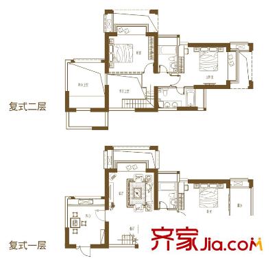正榮潤(rùn)城戶型圖3#樓01、06單元戶型 3室1廳3衛(wèi)1廚