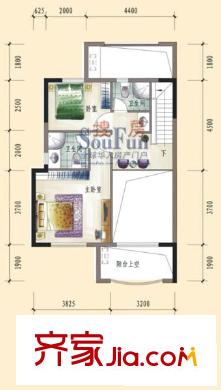 三盛中央公園戶型圖05、06復(fù)式上層 3室2廳3衛(wèi)1廚