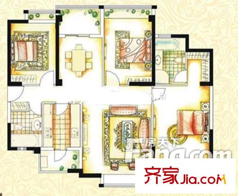 泰禾紅樹(shù)林D區(qū) 4室戶型圖