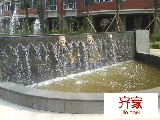 東港國(guó)際廣場(chǎng)小區(qū)水池(20090608)