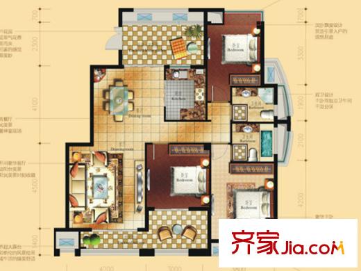 三盛國際公園上東區(qū) 戶型圖