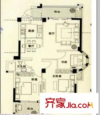 金輝天鵝灣 3室 戶型圖