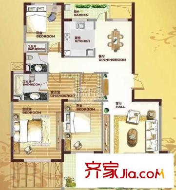 長(zhǎng)城嘉苑 4室 戶型圖