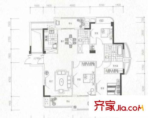 三盛國(guó)際公園長(zhǎng)島區(qū) 戶型圖