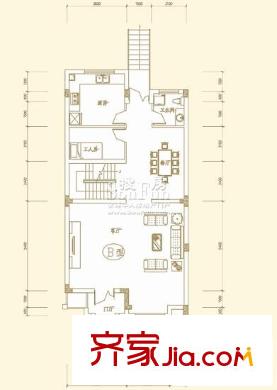 金橋港灣花園二期戶型圖I一層 7室3廳3衛(wèi)