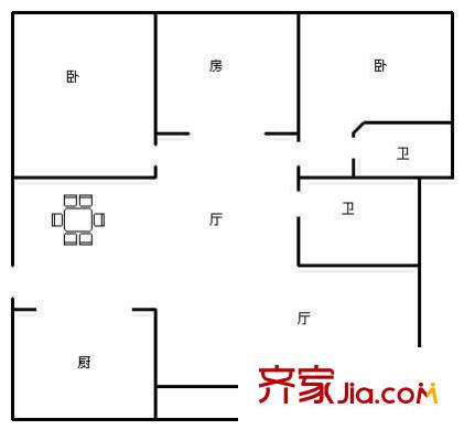 楓丹白鷺戶型圖楓丹白露 3室 戶型圖 3室2廳2衛(wèi)1廚