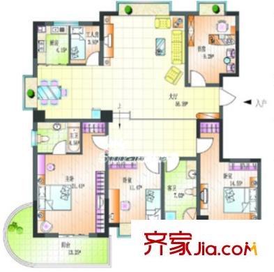 芷岸龍庭戶型圖5室2廳 戶型圖 5室2廳3衛(wèi)1廚