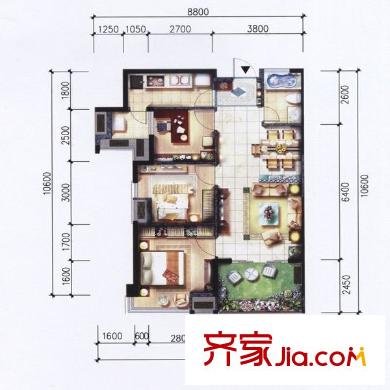 陽光理想城攬香 戶型圖