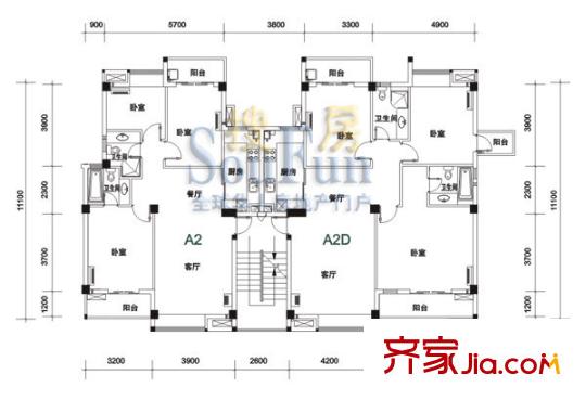 江南水都名筑 戶型圖