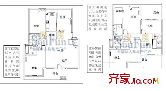 江南水都名筑戶型圖5室2廳2衛(wèi)