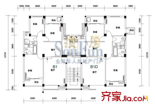 江南水都名筑 戶型圖