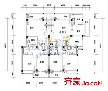 江南水都名筑 戶型圖