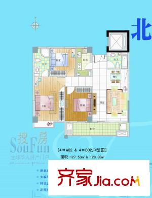 君臨天華 3室 戶型圖