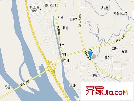 金山桔園三期交通圖交通區(qū)位圖