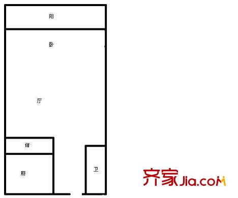 寶龍城市商業(yè)廣場 1室 戶型圖