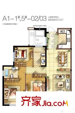 世歐王莊1號樓和5號樓2、3單元 3室2廳2衛(wèi)1廚
