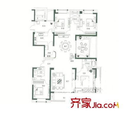 世歐瀾山 4室戶型圖