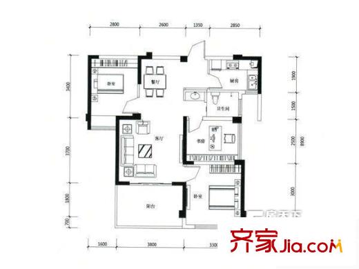 陽光理想城攬月 戶型圖