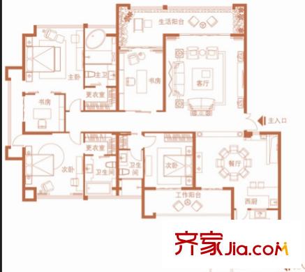 融僑外灘B區(qū)戶型圖戶型圖1 