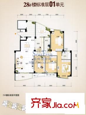 海潤濱江花園 戶型圖