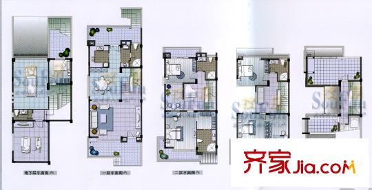 中天桂湖云庭別墅戶型圖6室3廳5衛(wèi)
