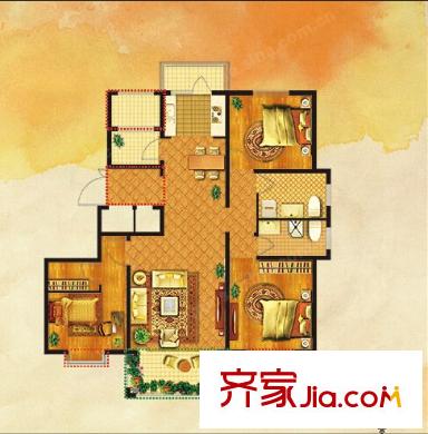 小東門二航設計院宿舍戶型圖3室2廳 3室2廳
