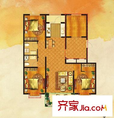 小東門二航設計院宿舍戶型圖3室2廳 3室2廳