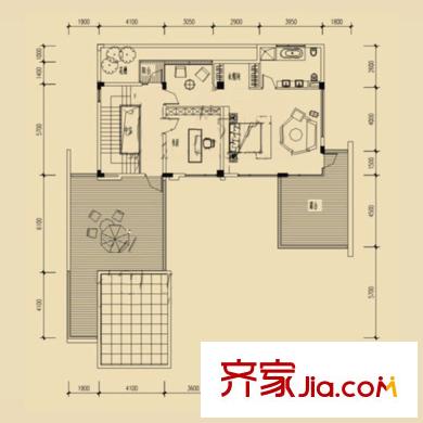 建發(fā)領(lǐng)域戶型圖地上三層平面圖  8室3廳7衛(wèi)1廚