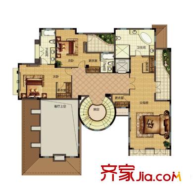 融僑?觀山府B1戶型二層戶型圖 3室3衛(wèi)