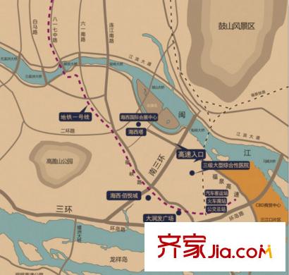 東方威尼斯區(qū)位圖