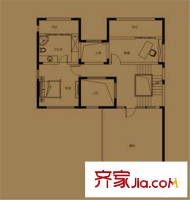 萬(wàn)科金域榕郡?世璽A戶型三層  336平方米 7室2廳4衛(wèi)