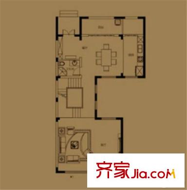 萬(wàn)科金域榕郡?世璽B戶型一層  249平方米 5室2廳5衛(wèi)