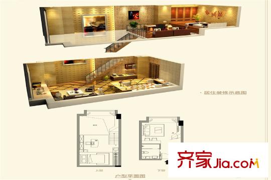 陽光城?大都會A戶型28平方米-居住 1室1廳1衛(wèi)1廚