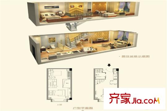 陽光城?大都會C戶型42平方米-居住 2室2廳1衛(wèi)1廚