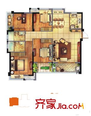 融僑悅城8號樓04單元 4室2廳2衛(wèi)1廚
